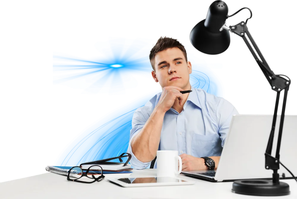 IT consultant at work